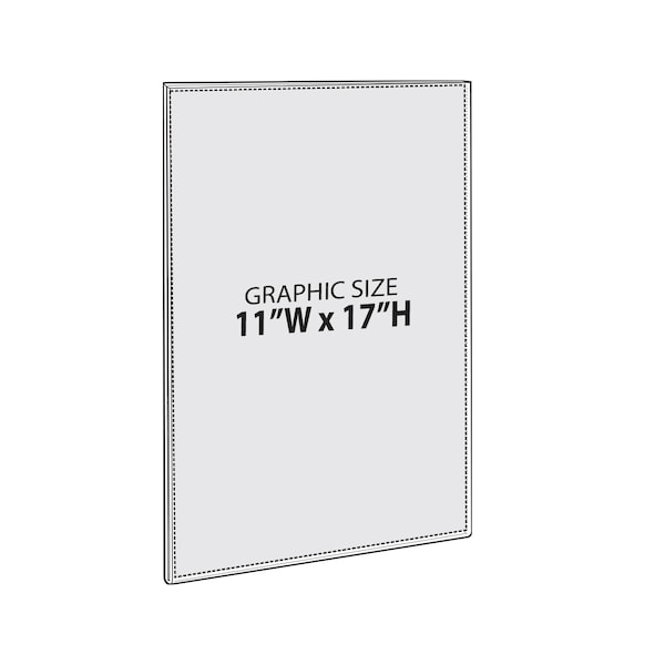 11"W x 17"H Sign w/ Adhesive Tape, PK10
